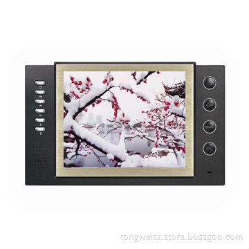 8" Wired Video Door Home Surveillance Monitors with Multiple Functions